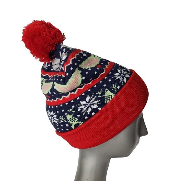 NEW Star Wars Mandalorian Grogu The Child Winter Holiday Pom Slouch Beanie Hat - Picture 6 of 11